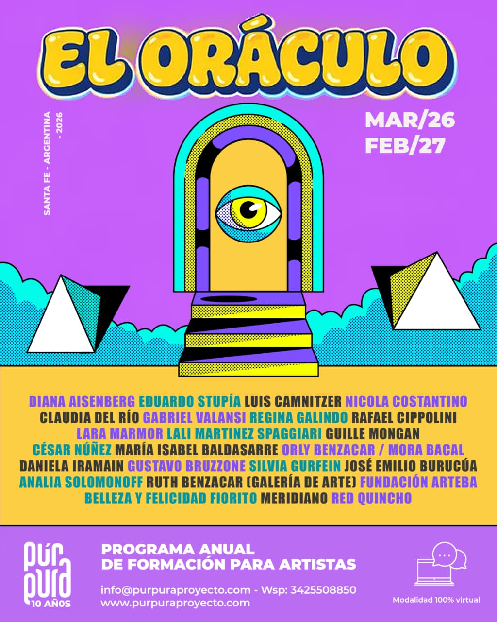Flyer de Purpura El Oraculo - Inicio